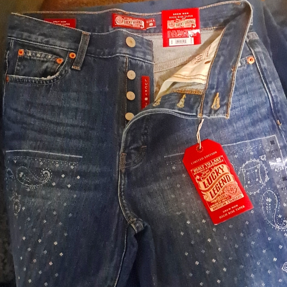Lucky Brand Drew Mom High Rise Taper jeans
